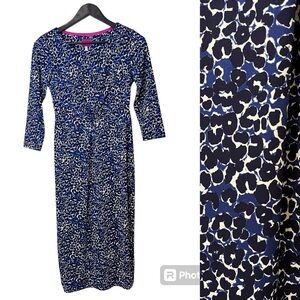 NWOT Joules Natalie Dress - Twist Front Long Sleeve Midi Dress - Size 4